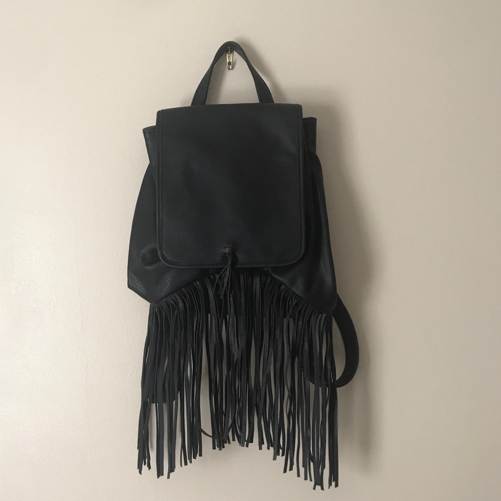 Mossimo Supply Co. Black Fringe Backpack